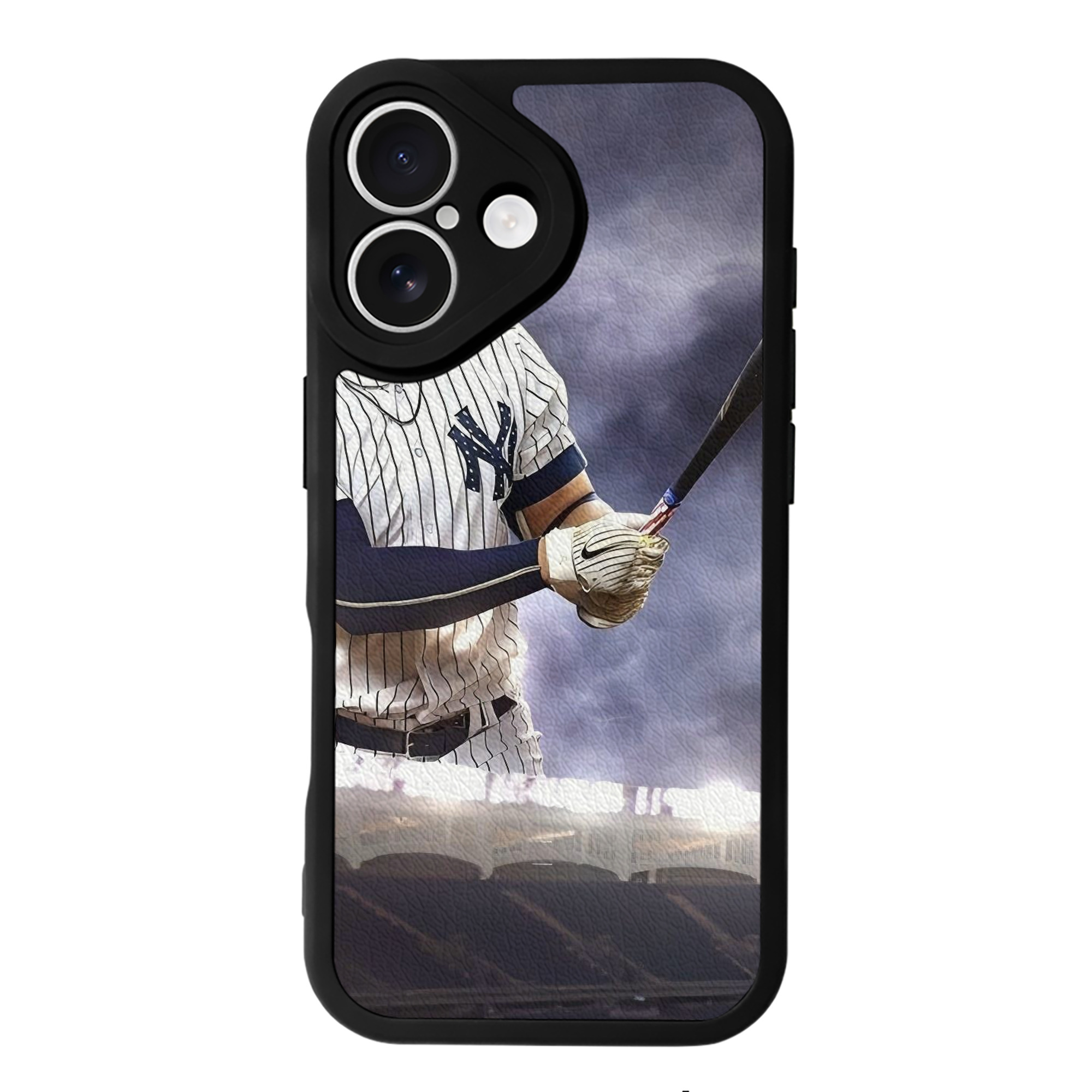 Giancarlo Stanton 41 IPhone 16 Silicone Leather Case – UV Print, Lambskin Texture – Perfect Fit, Wireless Charging Compatible, Scratch Resistant, Precise Cutouts – Stylish Protection For IPhone 16